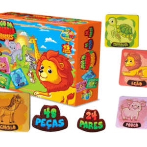 JOGO MEMORIA ANIMAIS 48PCS
